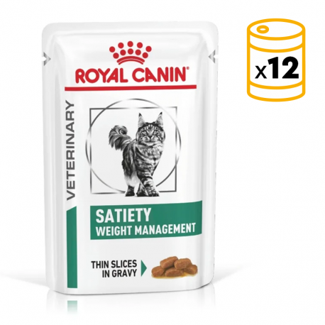 Royal Canin Veterinary Satiety Pouch pack de comida húmeda para gatos