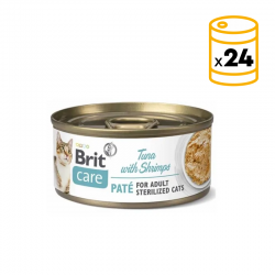 Brit care cat sterilized pate atun con gambas latas para gato
