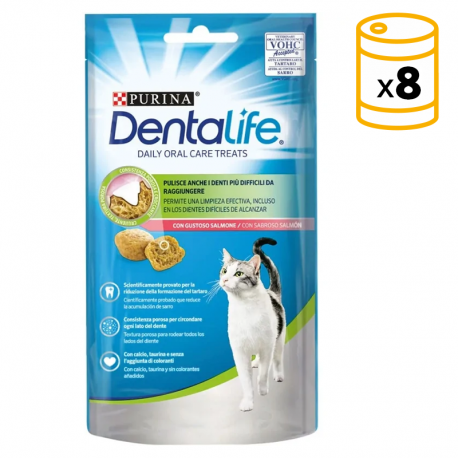 Pack Dentalife de snacks dentales para gatos de salmón
