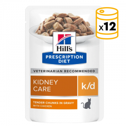 Pack x12 Hills PD Felino k/d com Frango. Embalagem de 85 gr. para gato