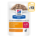 Pack x12 Hills PD Feline c/d Urinary Stress. Cerca de 85 gr. para gatos