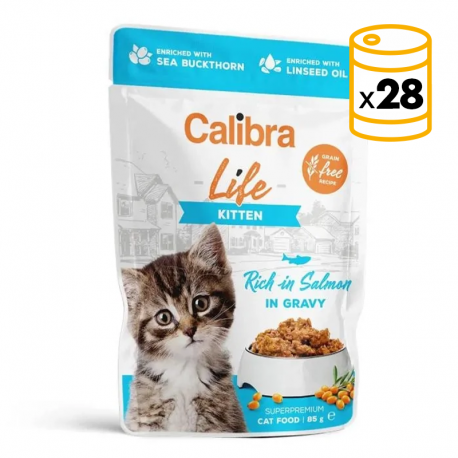 Calibra Gato Kitten Pouch con Salmon en Salsa