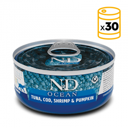 Farmina ND Ocean Pack de latas para gatos de Atún, Bacalao y Calabaza