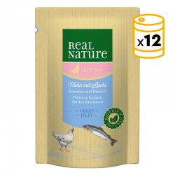 Real Nature Classic Gatitos Bolsitas Pollo Salmón Gelatina