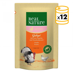Real Nature Classic Para Gatitos Bolsitas Aves Salsa