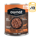Ownat Wetline comida húmeda para perros chicken & carrots