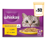 Whiskas Comida húmeda en Gelatina para Gatos Selección de Aves