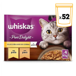Whiskas Pure Delight Comida húmeda en Gelatina para Gatos Selección Aves