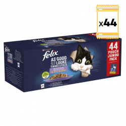 Felix Jumbo Pack Comida húmeda para Gatos en Gelatina Selección Mixta