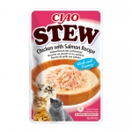 Ciao Stew Comida Húmeda para Gatos en Crema con Pollo y Salmón