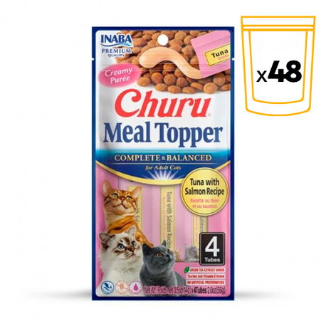 Churu Meal Topper Alimento Complementario para Gatos con Atún y Salmón