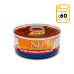 Pack de latas Farmina ND para gatos de Pollo, Calabaza y Granada