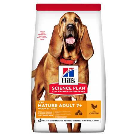 Science Plan™ Canine Mature Light Medium Breed Pollo