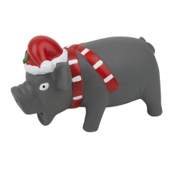 Pawise Cerdito de Navidad Juguete de Latex para Perros