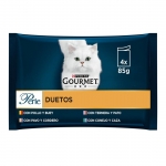 Gourmet Perle Duo Filetes de Carnes en Salsa Comida Húmeda para Gatos