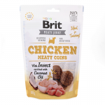 Brit jerky snack with insect meaty coins pollo premios para perro