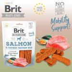 Brit jerky snack protein bar salmon premios para perro