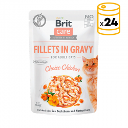Brit care cat filetes en salsa con pollo latas para gato