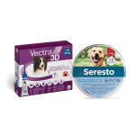 Pack Super Proteção: Coleira Seresto mais de 8kg + Vectra 3D Pipetas cão 10-25kg