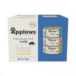 Pack Applaws Múltiplo de Latas de Comida Úmida em Gelatina para Gatos com Peixe