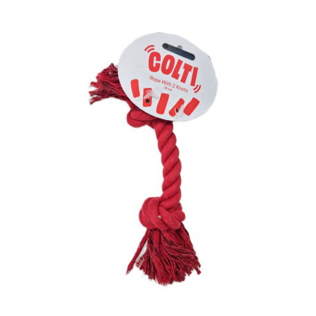Colti Cuerda de Nudos Rojo y Blanco Juguete para Perros