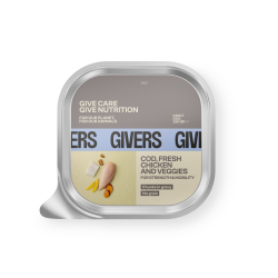 Givers Comida Húmeda Natural Para Perros con Bacalao, Pollo y Vegetales