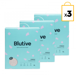 Areia de aglomeração Blutive® para gatos aroma Marsella 6L