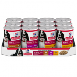 Hills Science Plan Adult Multipack Comida Húmeda para Perros Pollo, Pavo y Ternera
