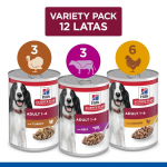 Hills Science Plan Adult Multipack Comida Húmeda para Perros Pollo, Pavo y Ternera