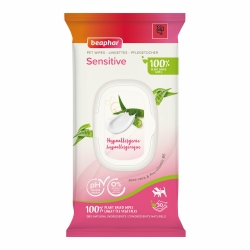 Beaphar Sensitive Toallitas Húmedas Hipoalergénicas para Perros y Gatos
