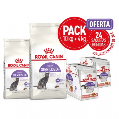 Royal Canin Regular Sterilised 37 ração para gato adulto esterilizado 10 + 4 kg