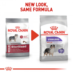 Saco Frontal - Royal Canin Médio Adulto Esterilizado ração para cães médios esterilizados