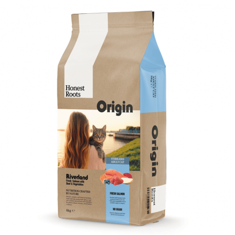 Honest Roots Origin Riverland Pienso Natural Para Gatos Esterilizados con Salmón y Vacuno