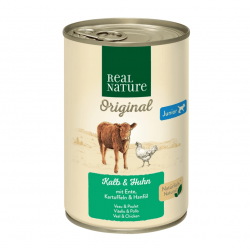 Real Nature Classic Latas Para Perros Junior Pollo Ternera